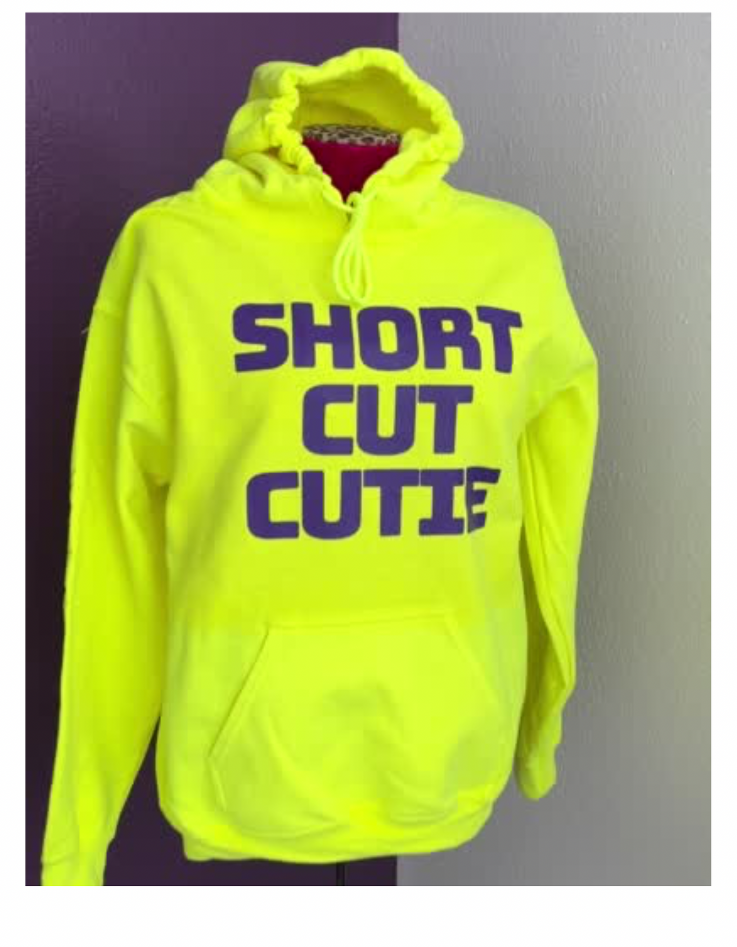 Short Cut Cutie Neon Hoodie